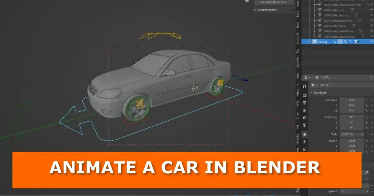 How to animate a car in Blender