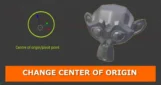 How to recenter or reposition an object center of origin or pivot point in Blender