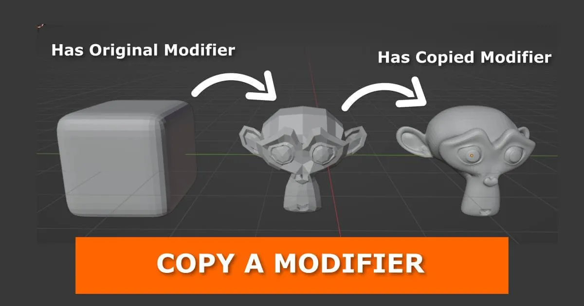 How to copy or transfer a modifier from one object to another in Blender