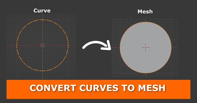 Blender how to convert curves into meshes