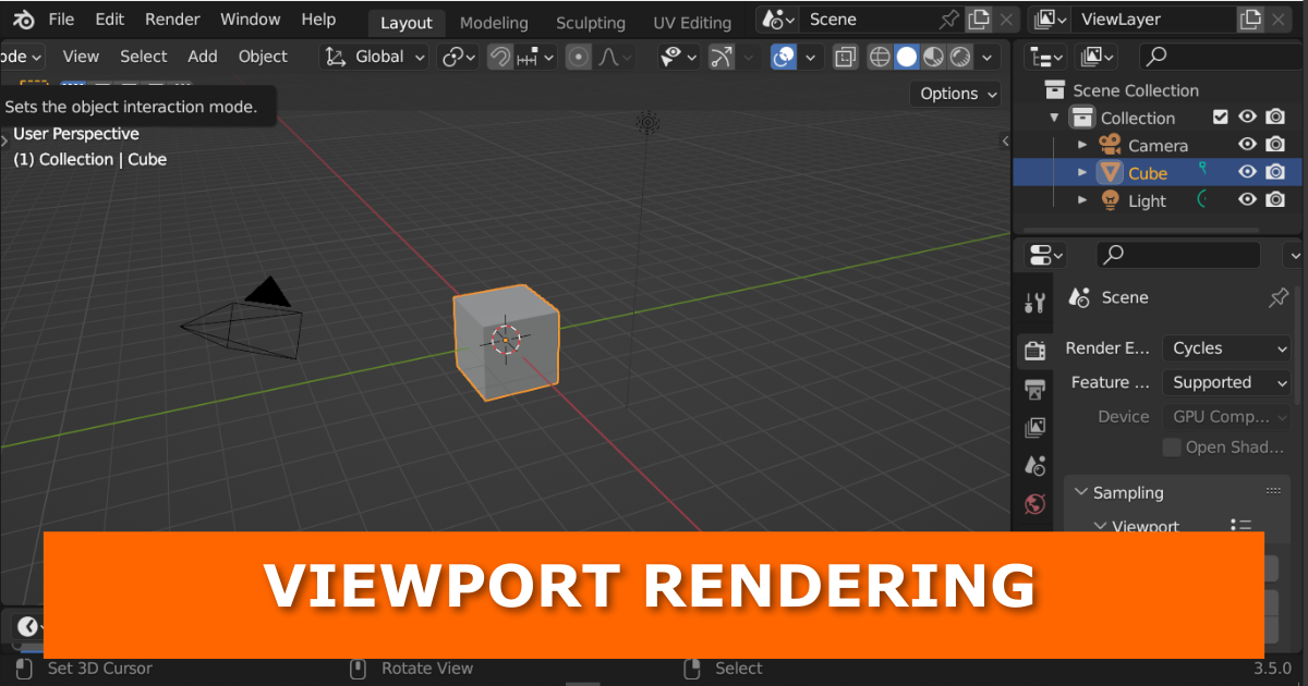 How to create an image or animation viewport render in Blender