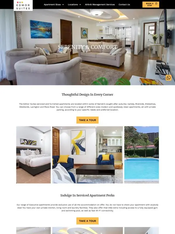 Edmor suites website