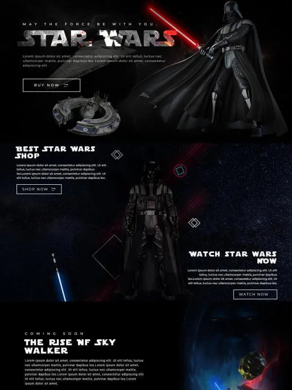 Star wars website concept