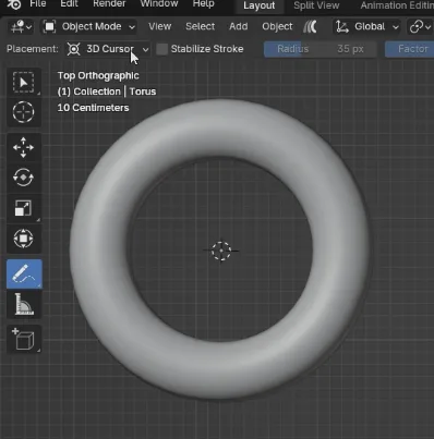 Annotation placement - surface
