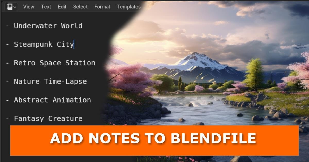 How to Add Notes in Your Blender File