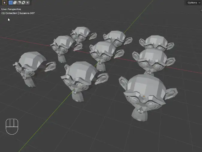 How To Randomize Object Transformations In Blender Blender tutorial demonstrating how to use the randomize transform tool. The image shows selecting multiple objects, using the search menu to find 'randomize transform,' and adjusting location, rotation, and scale sliders to apply varied transformations for a more dynamic and realistic scene.